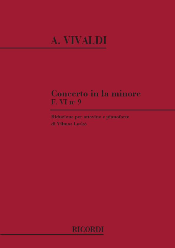Concerto Per Ott. (Flautino) Archi E Cembalo  - Rv 445 - Riduzione Per Ottavino E Pianoforte - příčná flétna aklavír